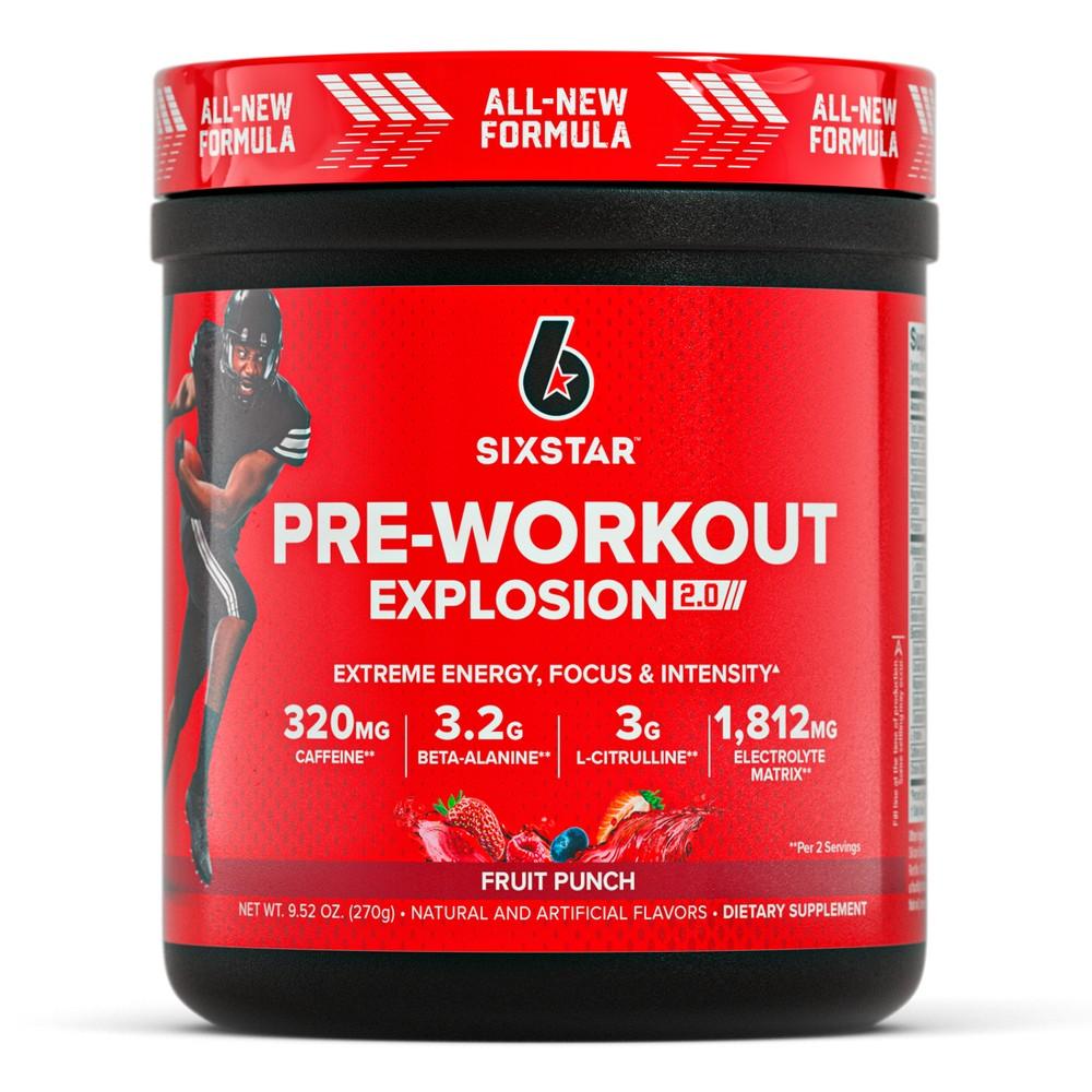 Six Star Pre-Workout Explosion 2.0 Fruit Punch container