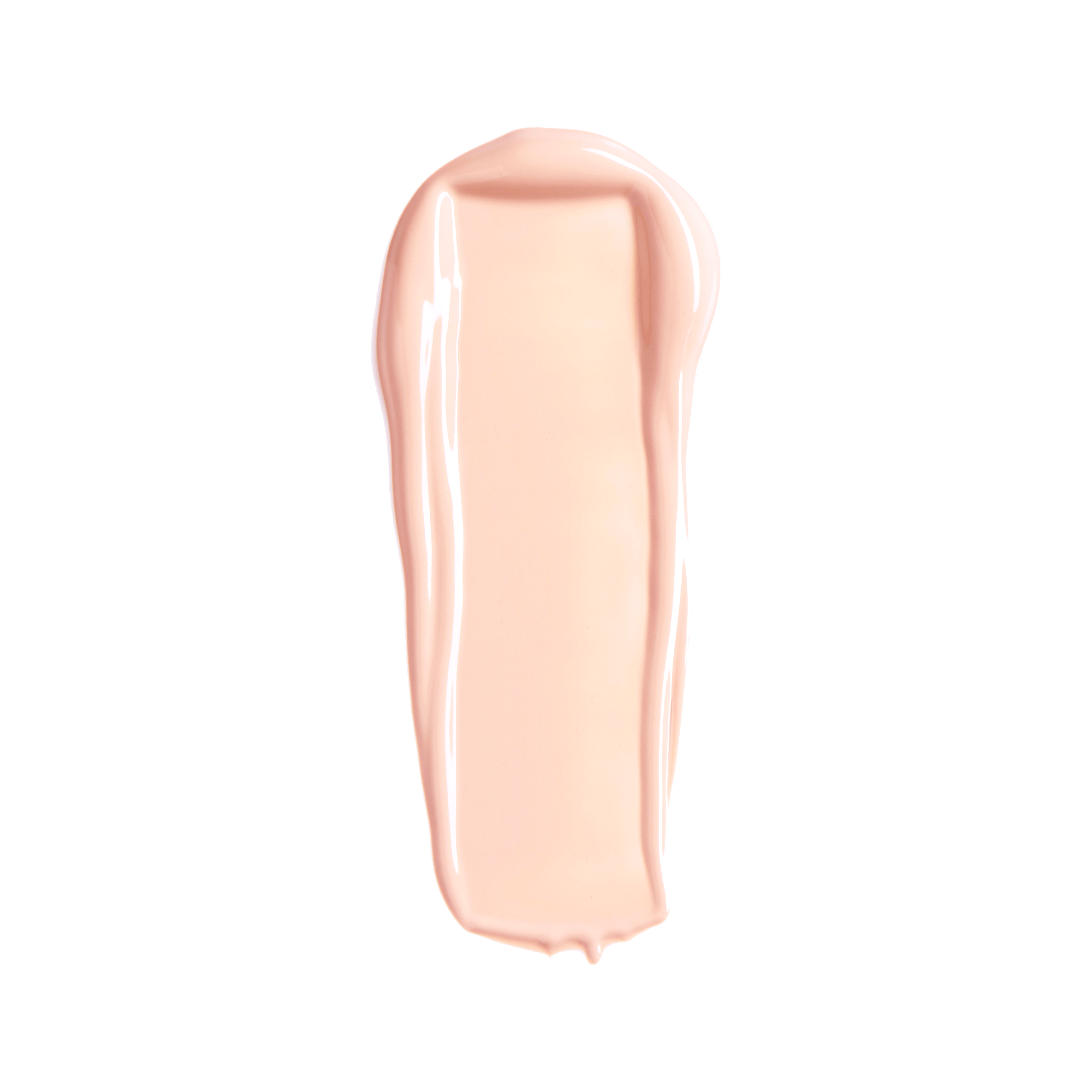 Skin On Skin BB concealer swatch in a light peach-beige shade, with a smooth, creamy finish and glossy edges