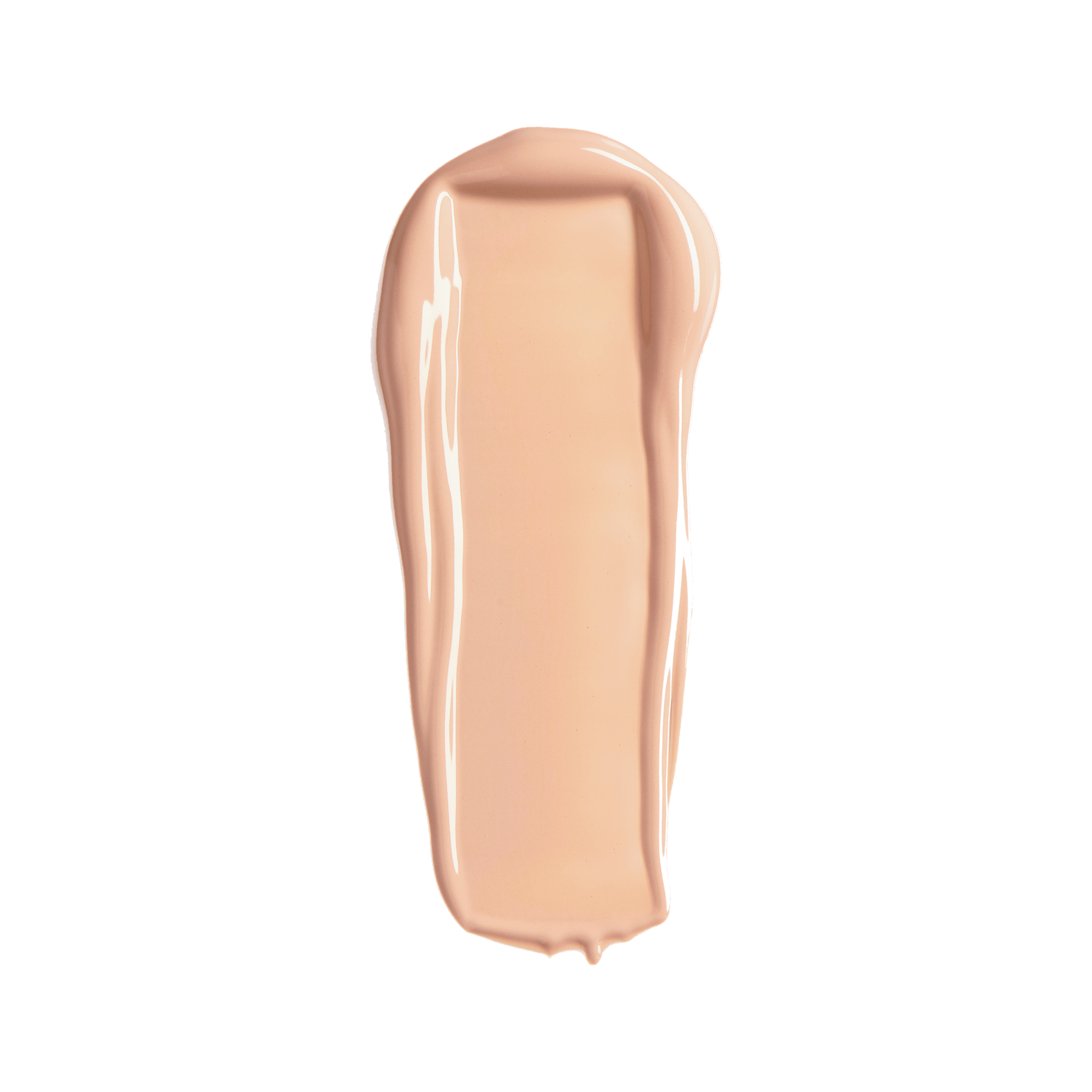 Skin On Skin BB concealer swatch in a warm peach-beige shade with a smooth, creamy texture and glossy finish