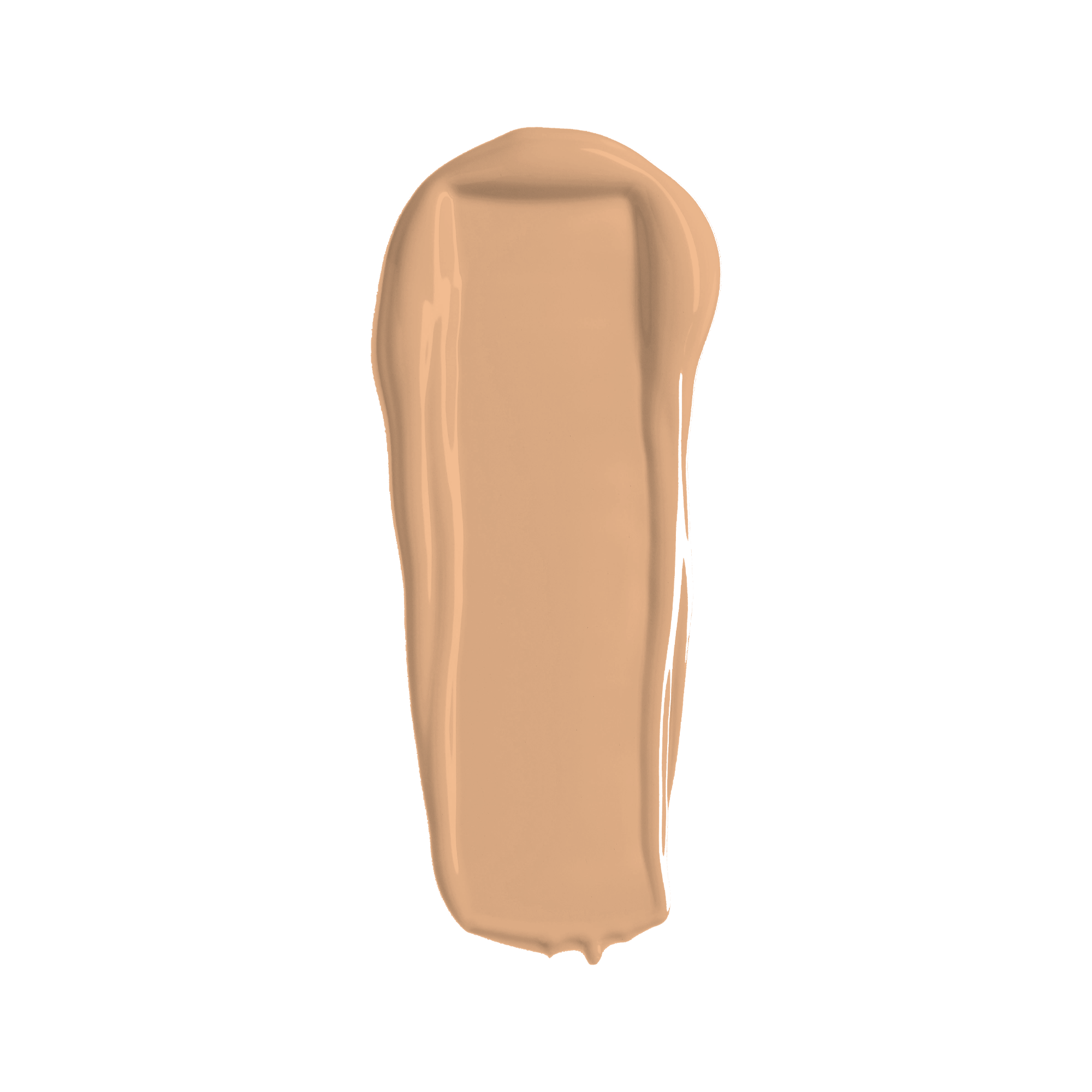 Skin On Skin BB concealer swatch in warm beige, with a creamy, smooth texture and softly rounded edges