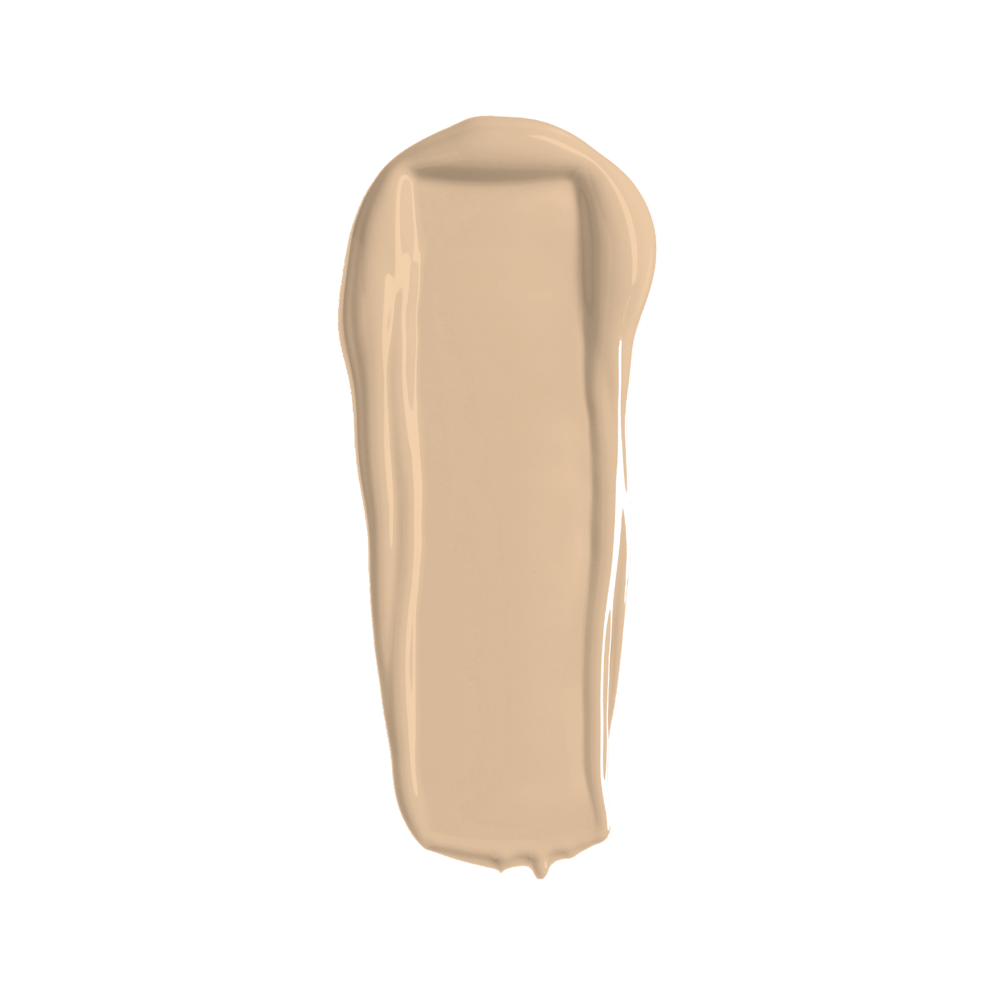 Skin On Skin BB concealer swatch in a warm beige shade, with a smooth, creamy texture and glossy finish