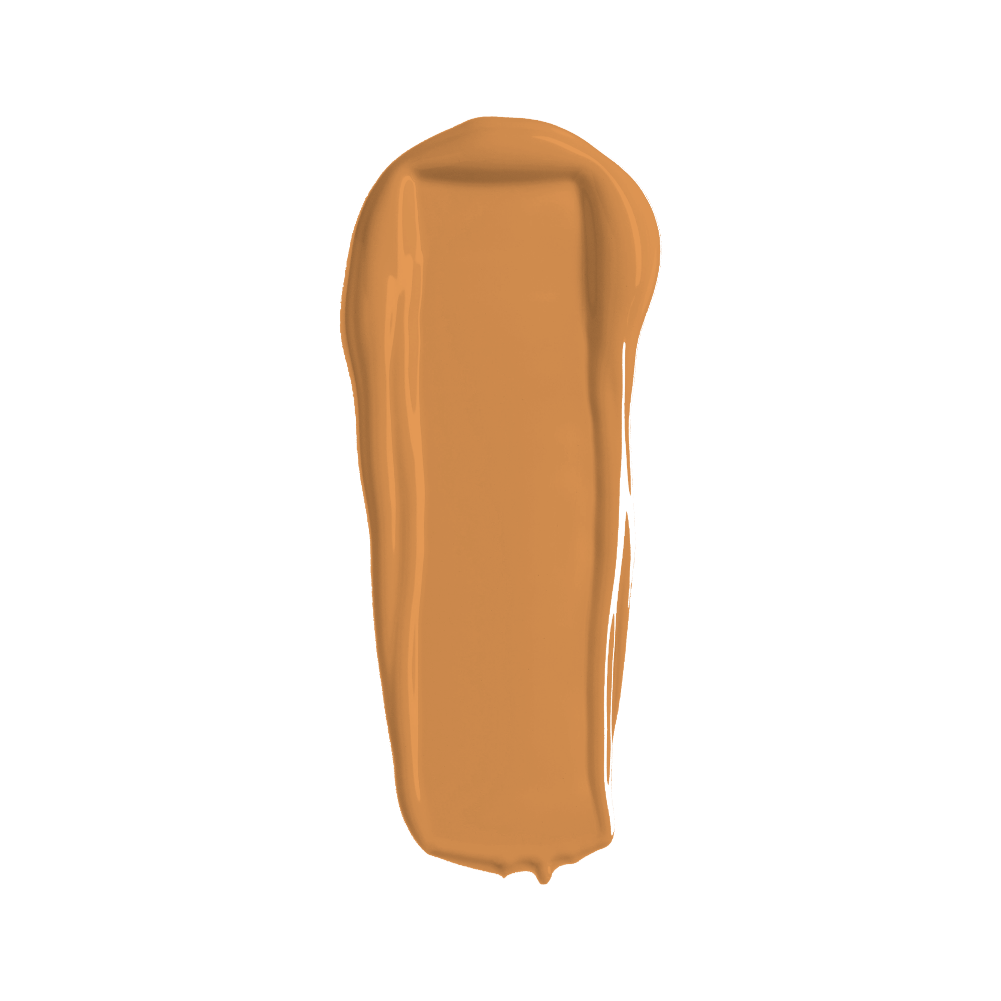 Skin On Skin BB concealer swatch in warm medium tan with a smooth, creamy texture and rounded edges
