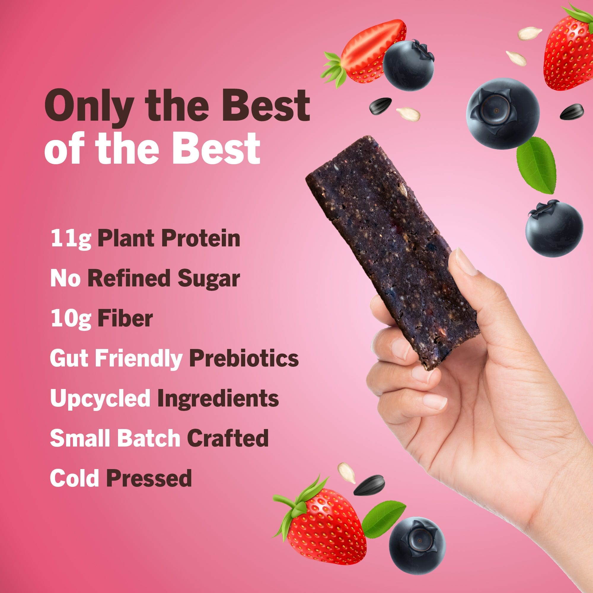 Nut-free sunflower butter and jelly sandwich with strawberries and blueberries