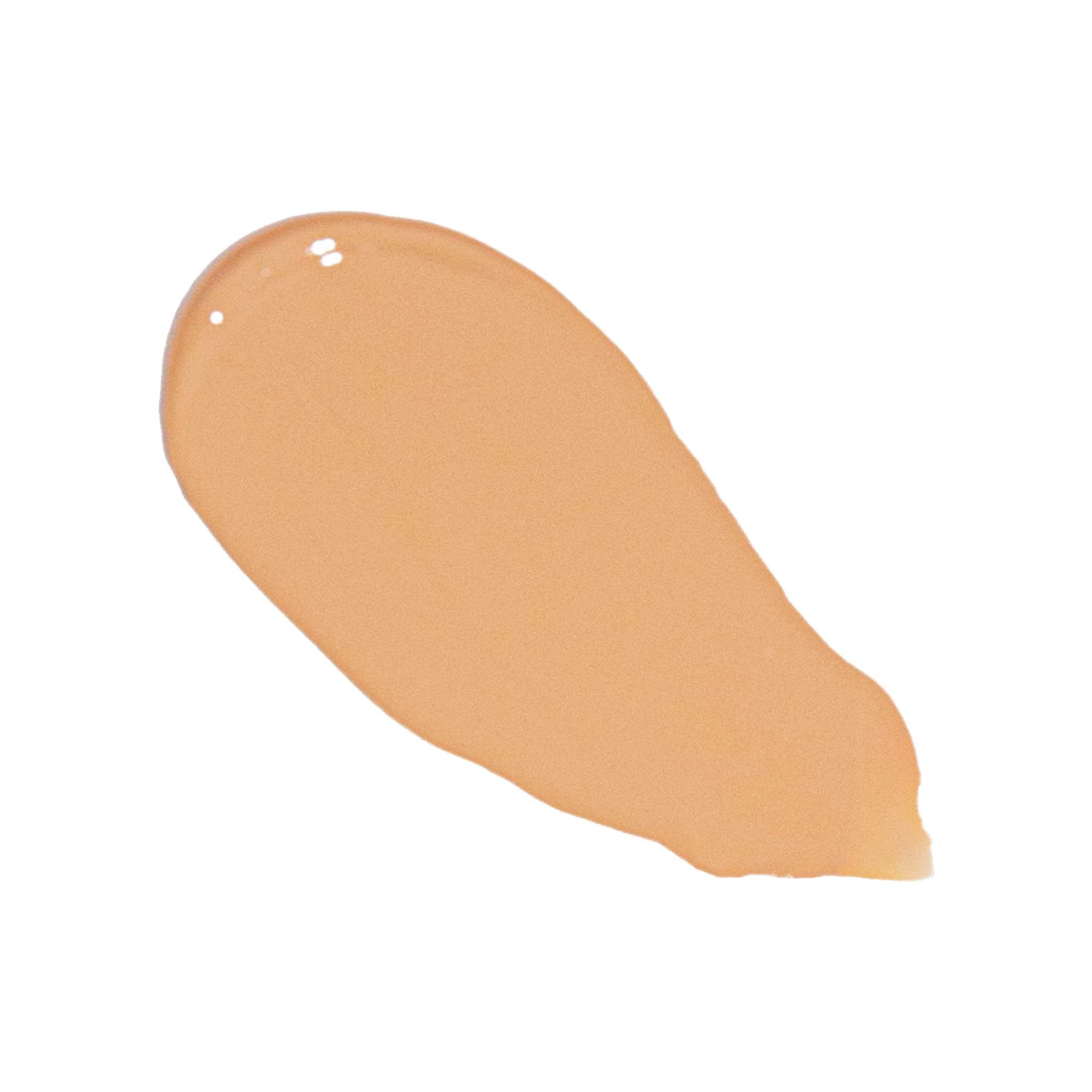 Super Serum Silk foundation swatch in a warm beige shade with a smooth, creamy finish