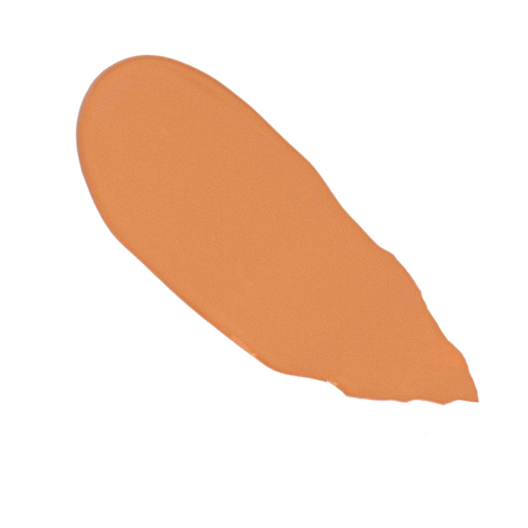 Super Serum Silk foundation swatch in warm tan, with a smooth, creamy texture and natural satin finish