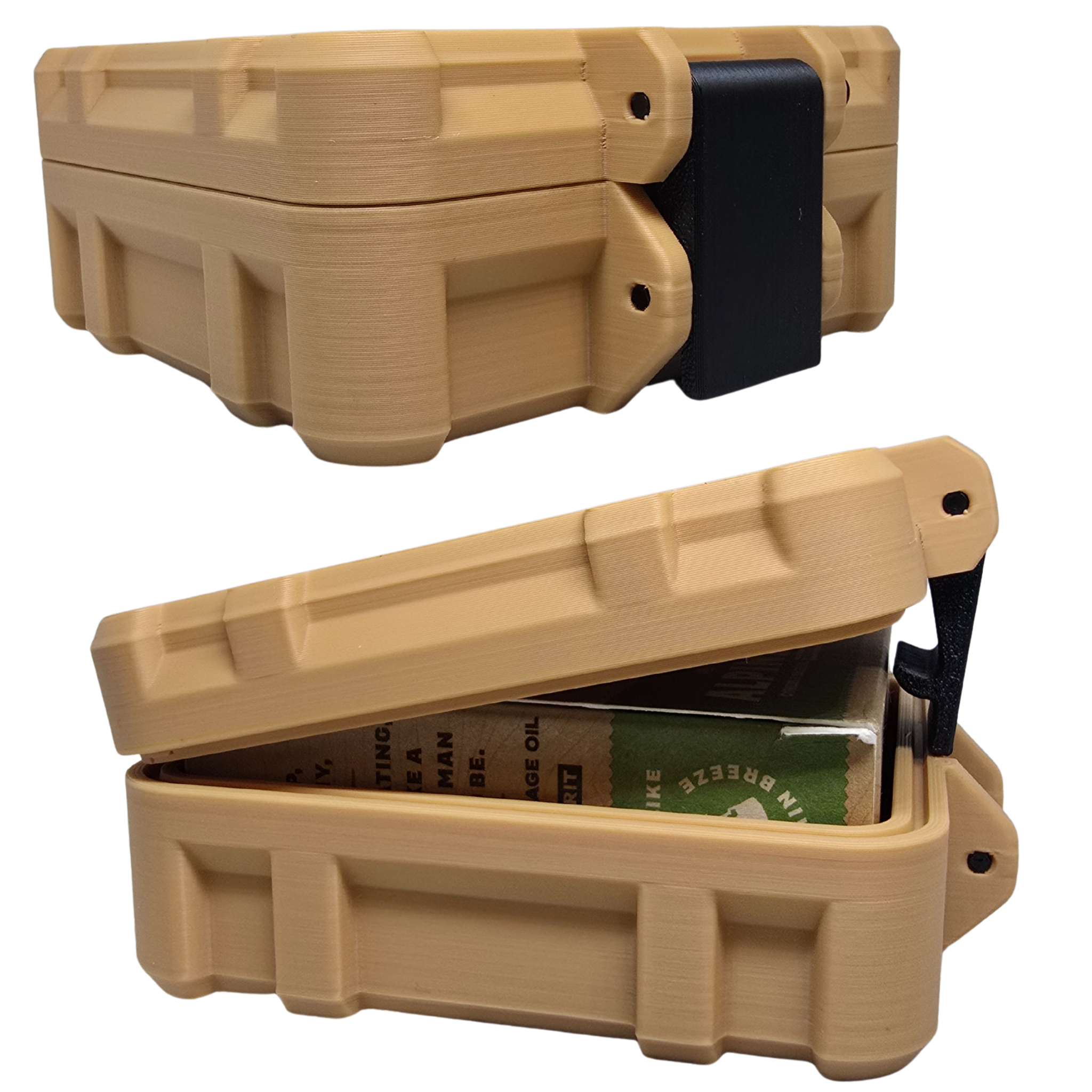 Tactical hard travel soap case compatible with Dr. Squatch natural soap bars