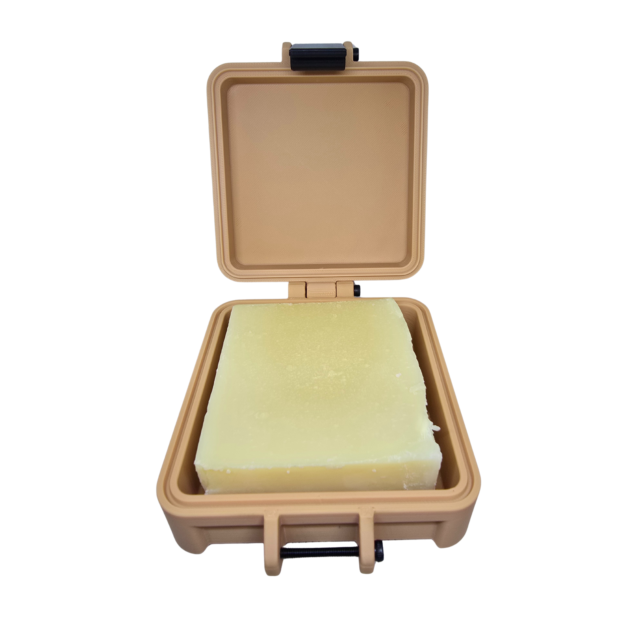 Tactical hard travel soap case compatible with Dr. Squatch natural soap bars