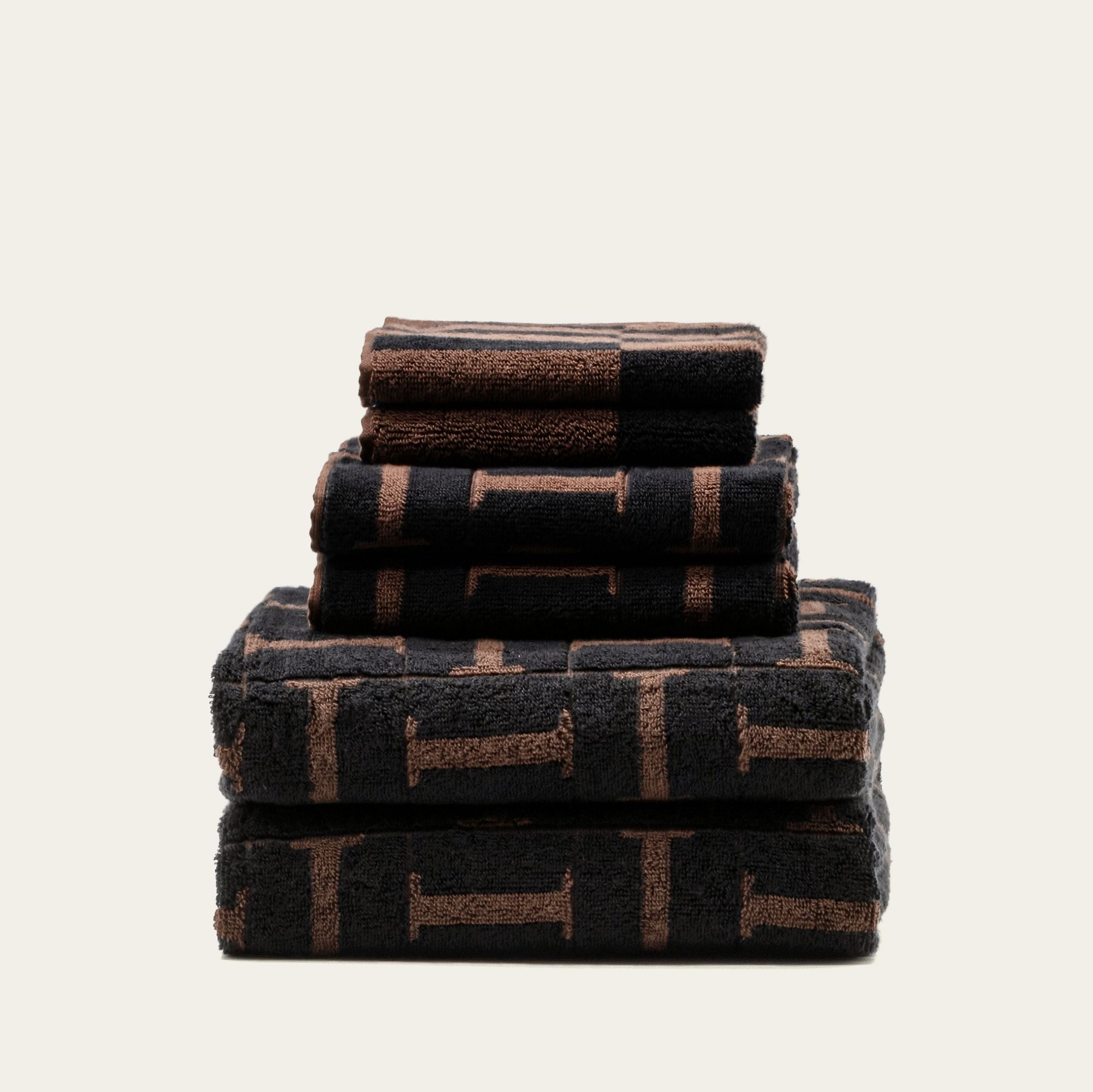 Tessera Australian cotton towels set in coastal tones