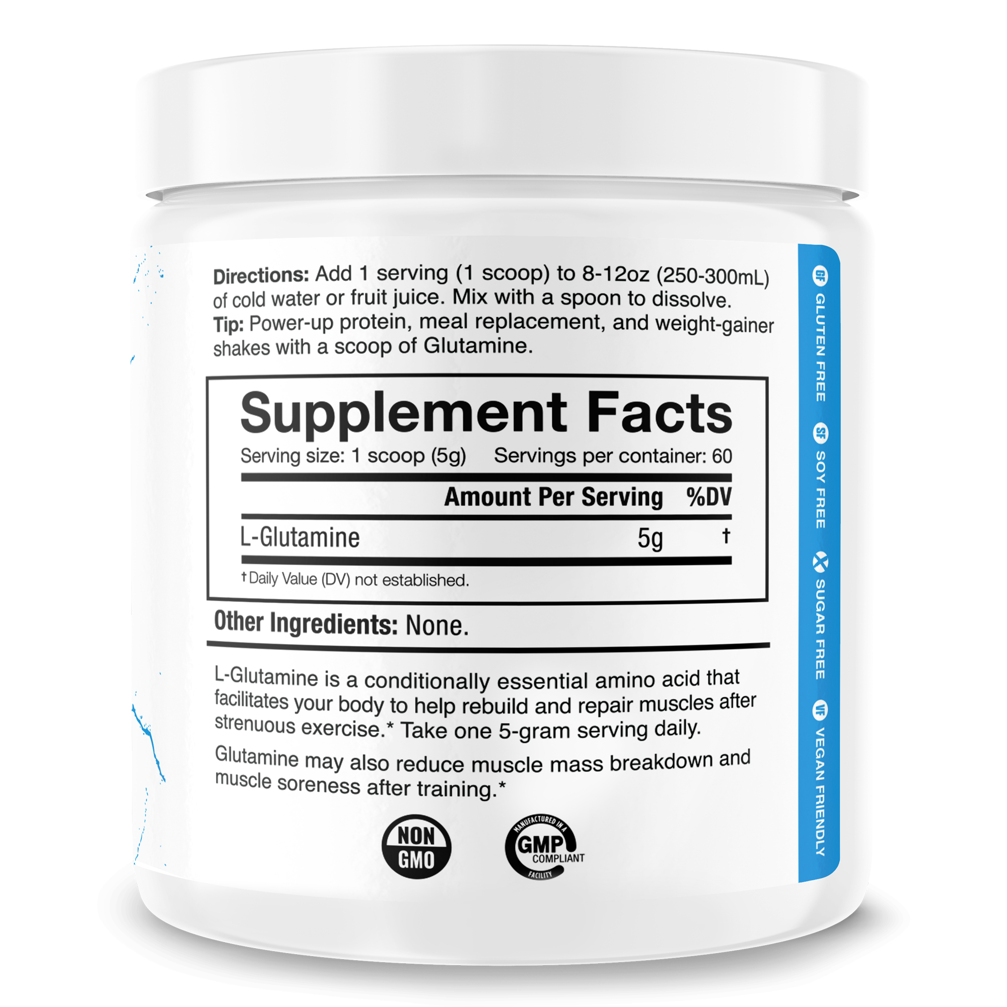 The Curse! micronized glutamine supplement aiding muscle recovery