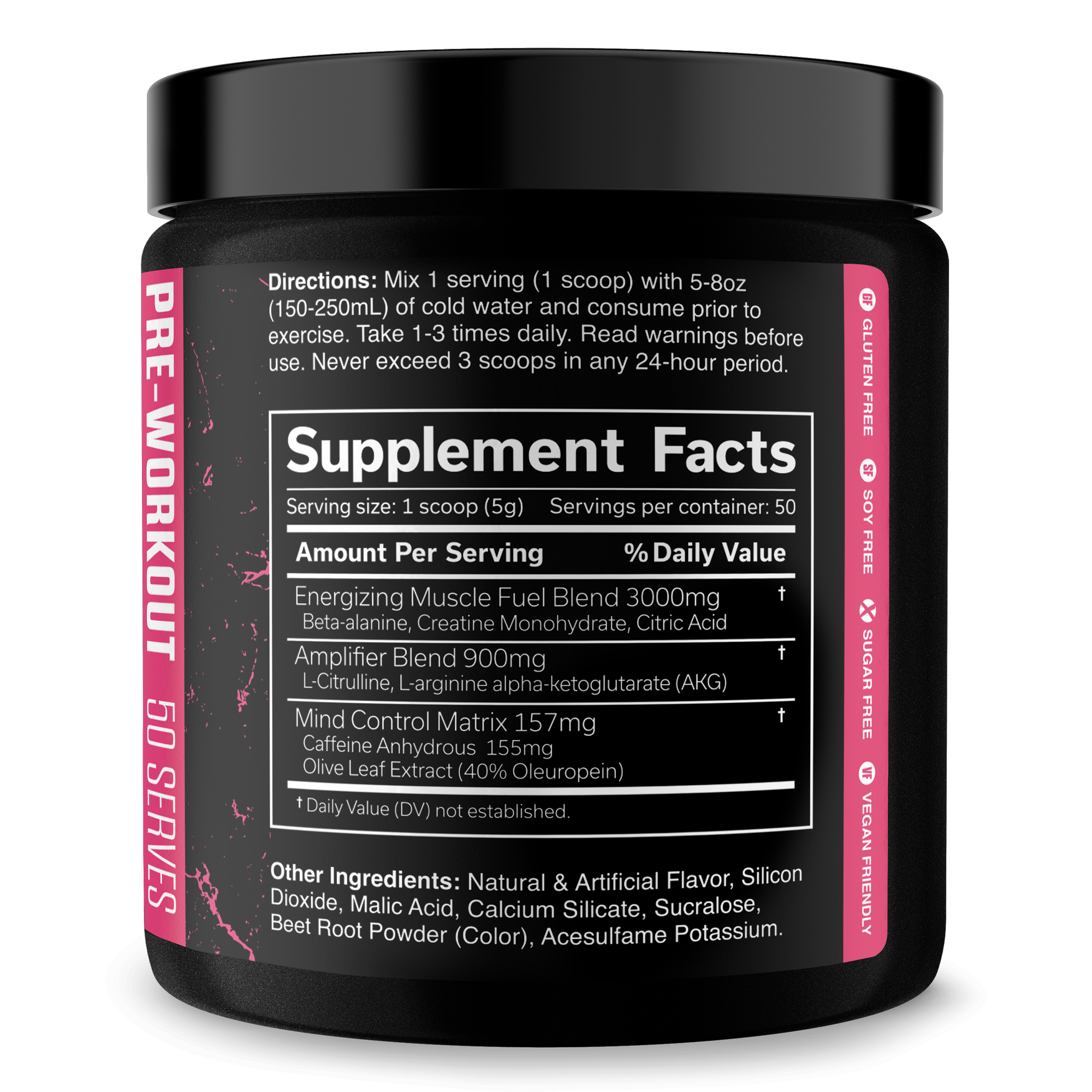 The Curse pre-workout supplement container with bold branding