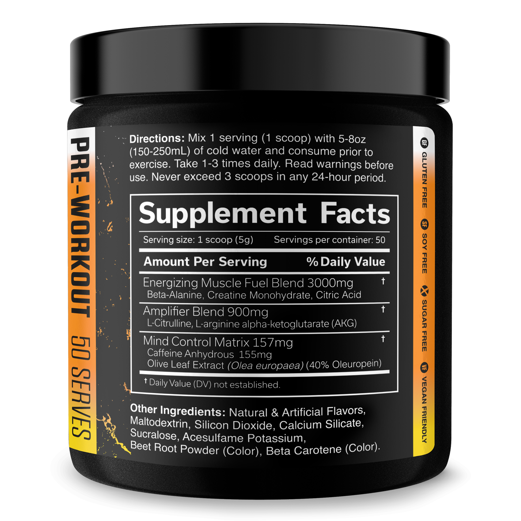 The Curse pre-workout supplement container with bold design