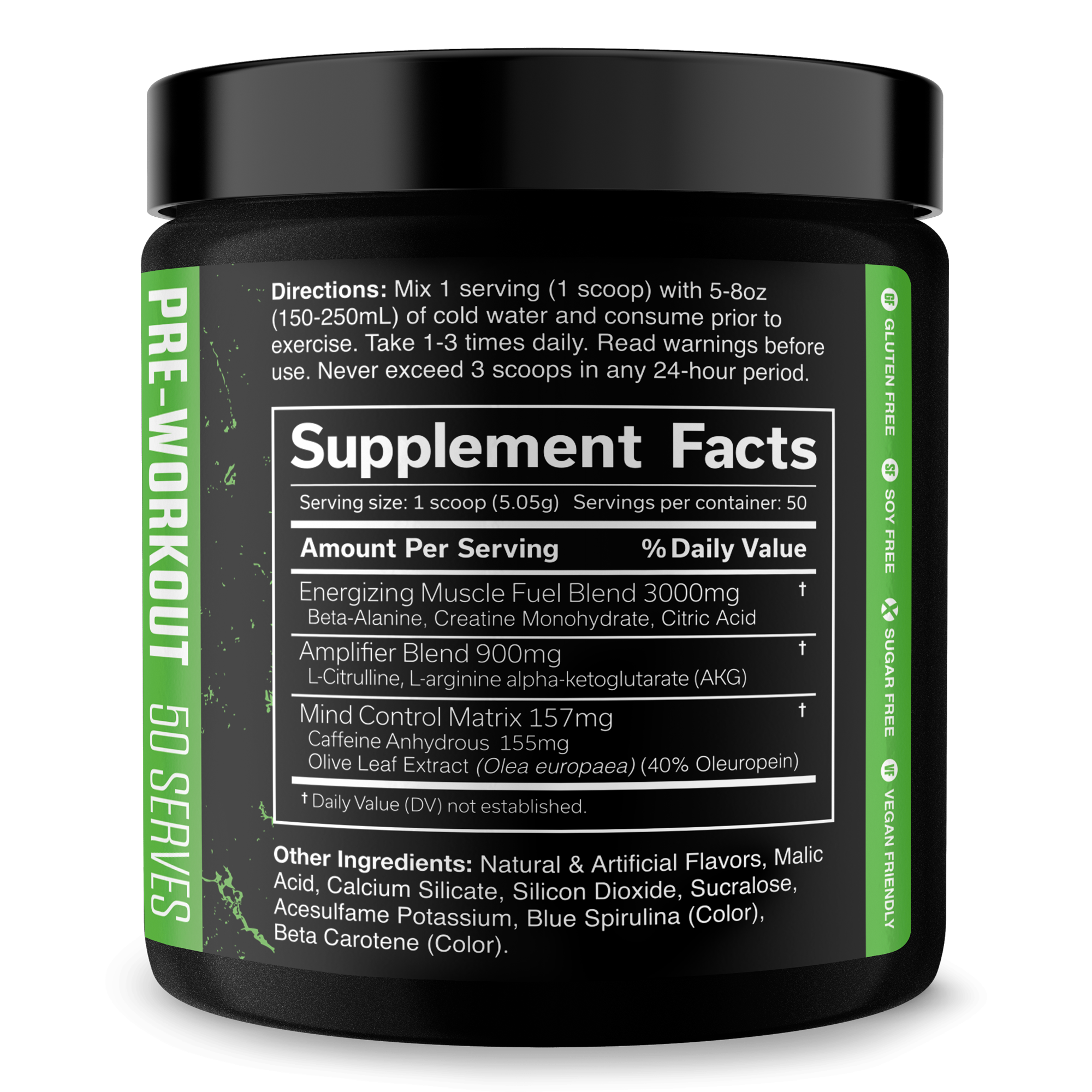 The Curse pre-workout supplement container with bold label