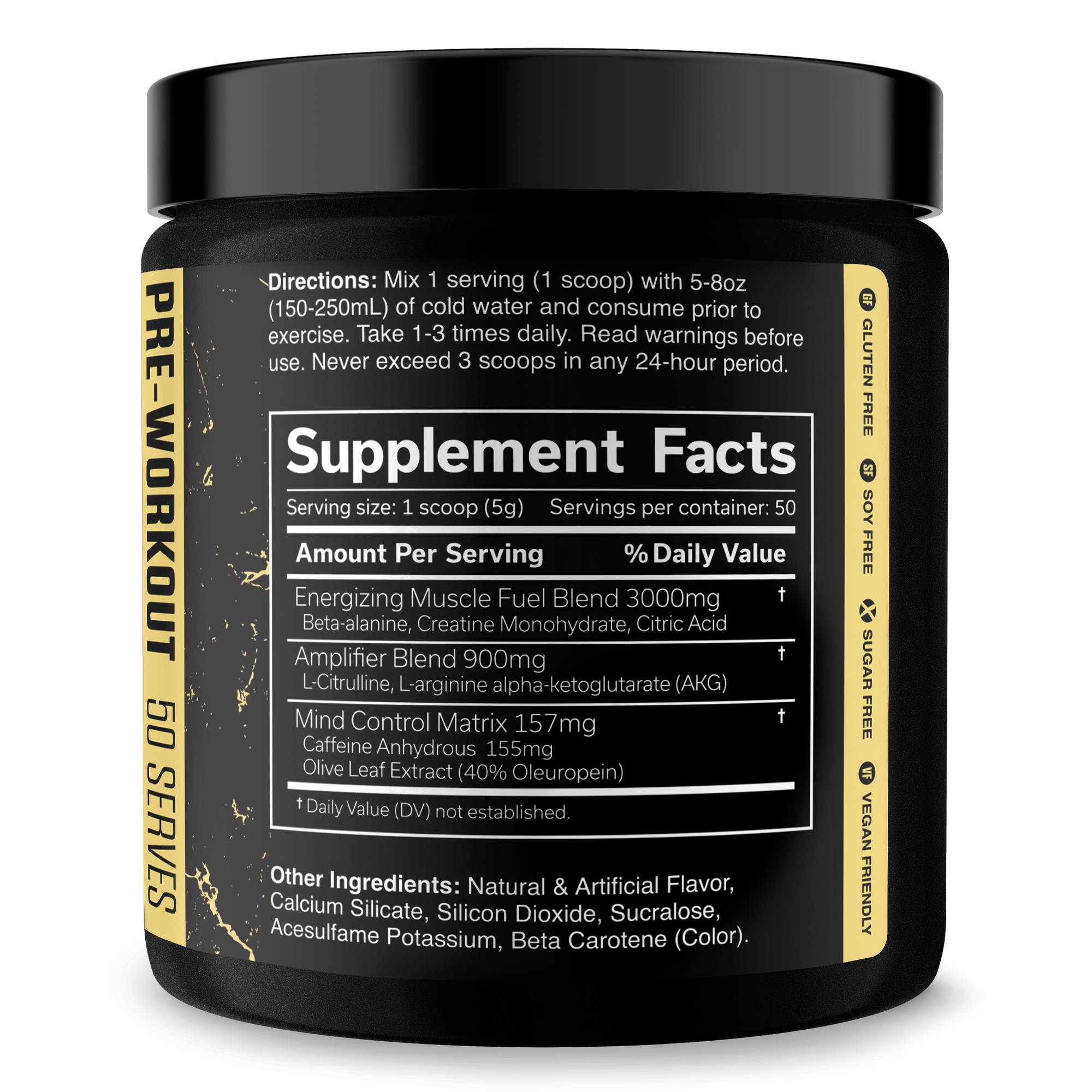 The Curse pre-workout supplement container with bold energy branding