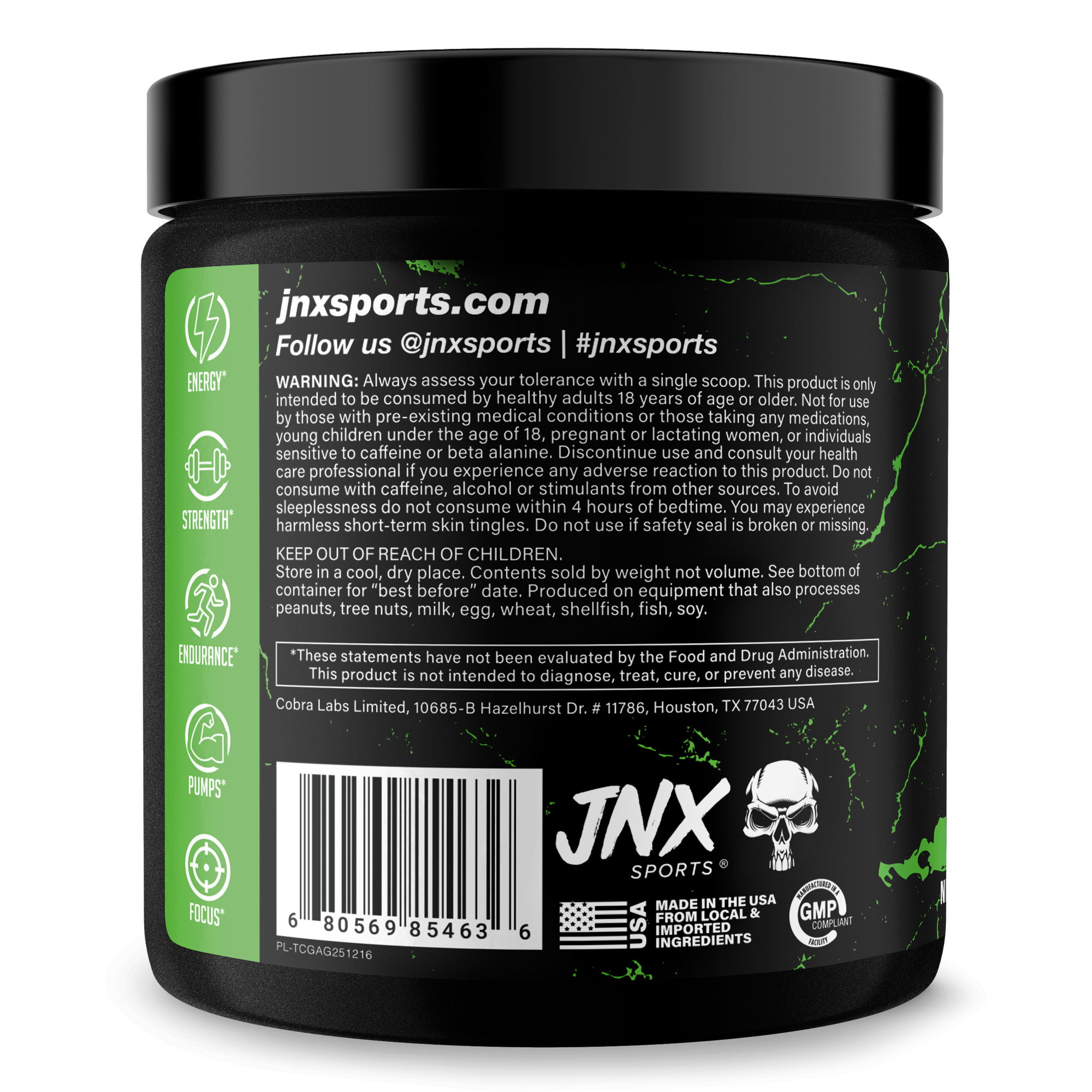 The Curse pre-workout supplement container with bold branding