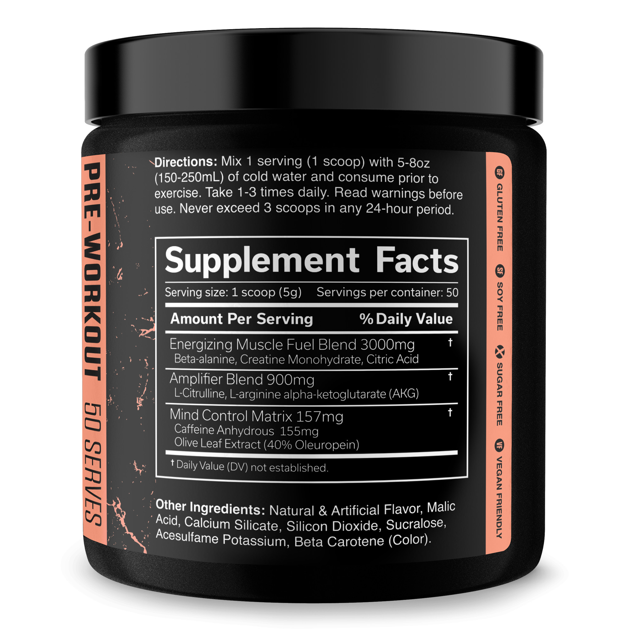 The Curse pre-workout supplement container with energizing muscle fuel