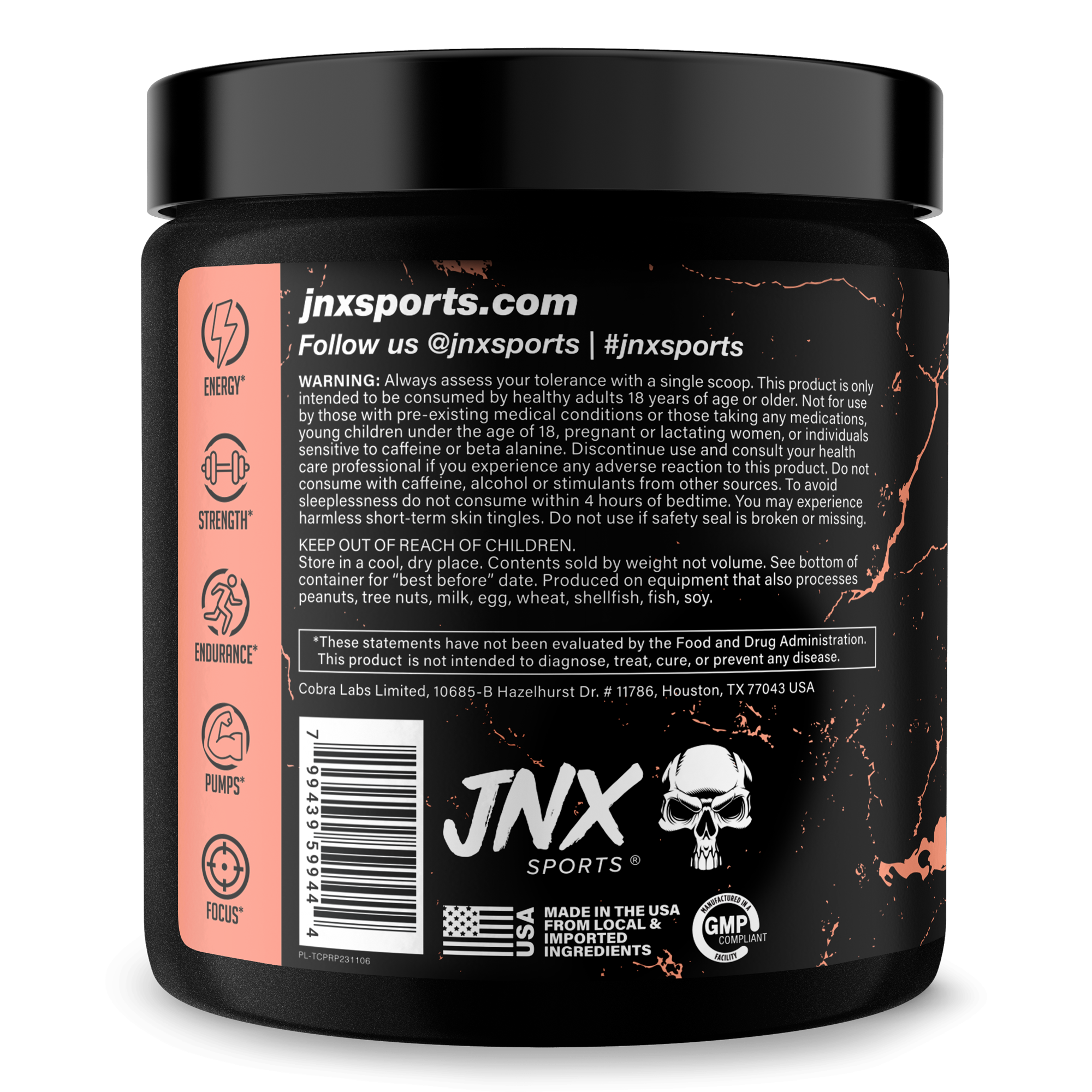 The Curse pre-workout supplement container with bold branding