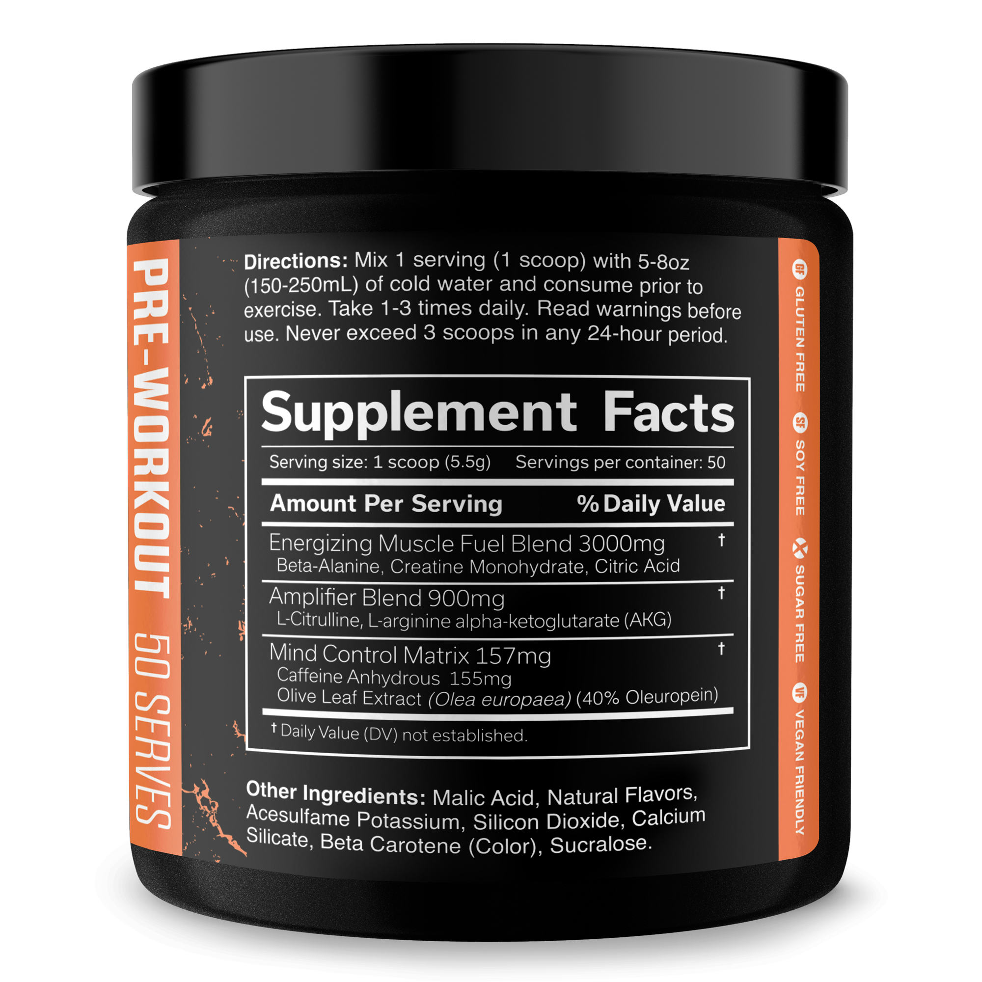 The Curse pre-workout supplement container with vibrant label