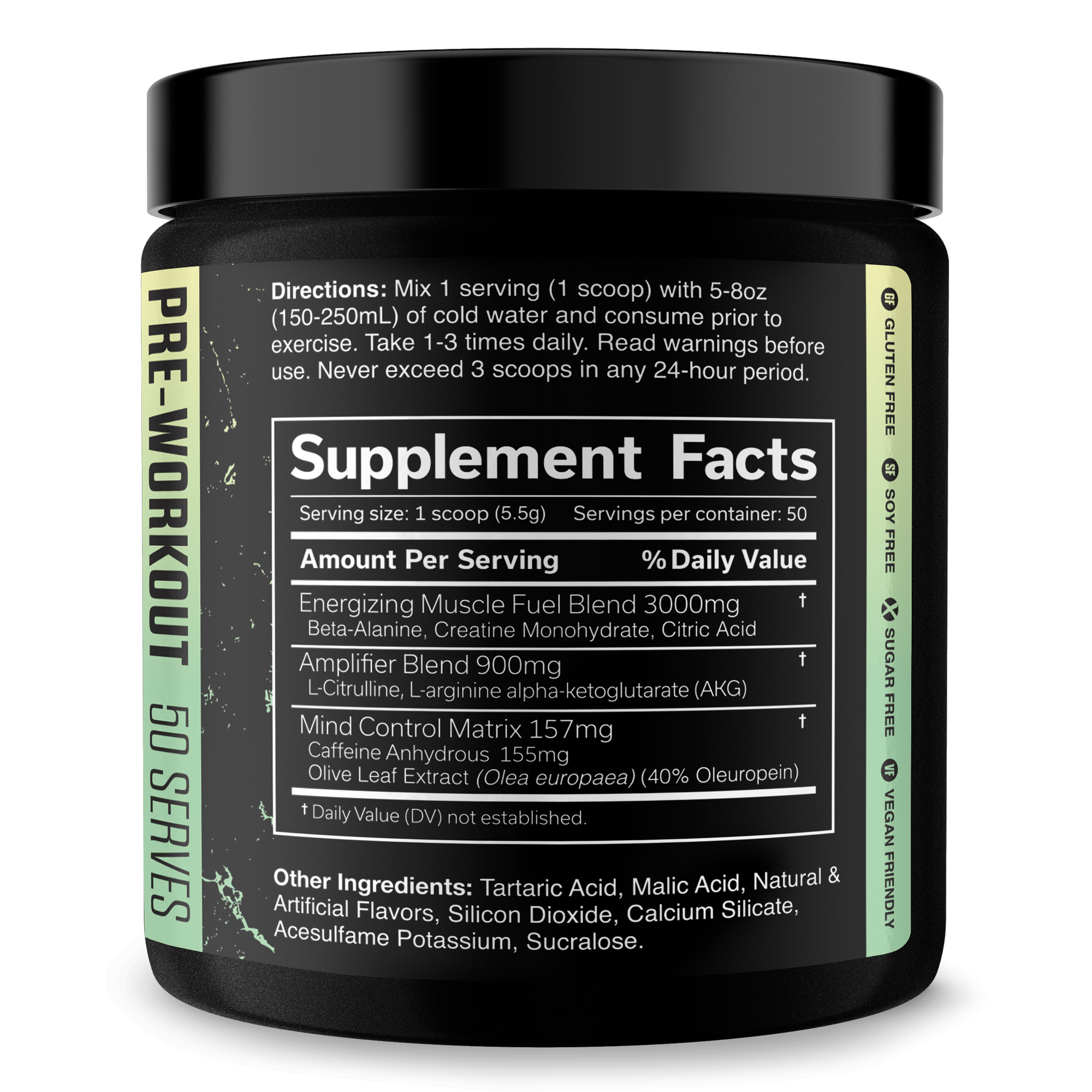 The Curse pre-workout supplement container with vibrant design