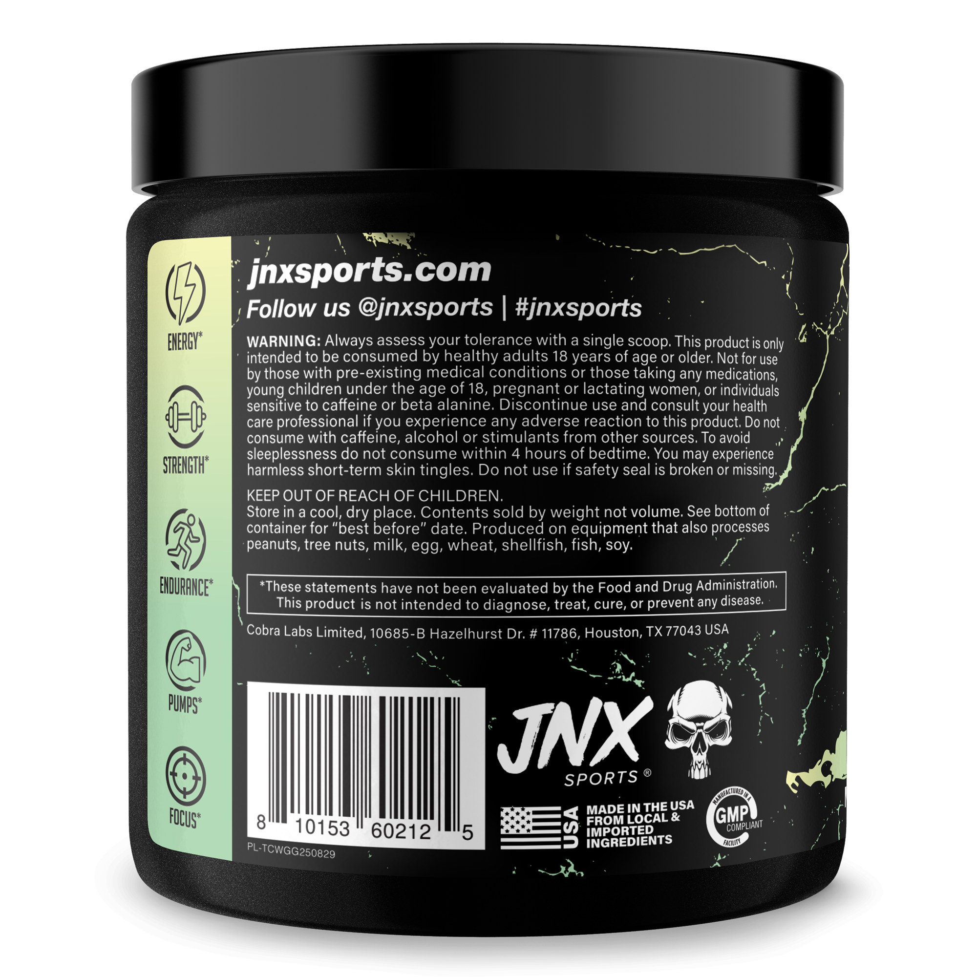 The Curse! pre-workout supplement container with bold design