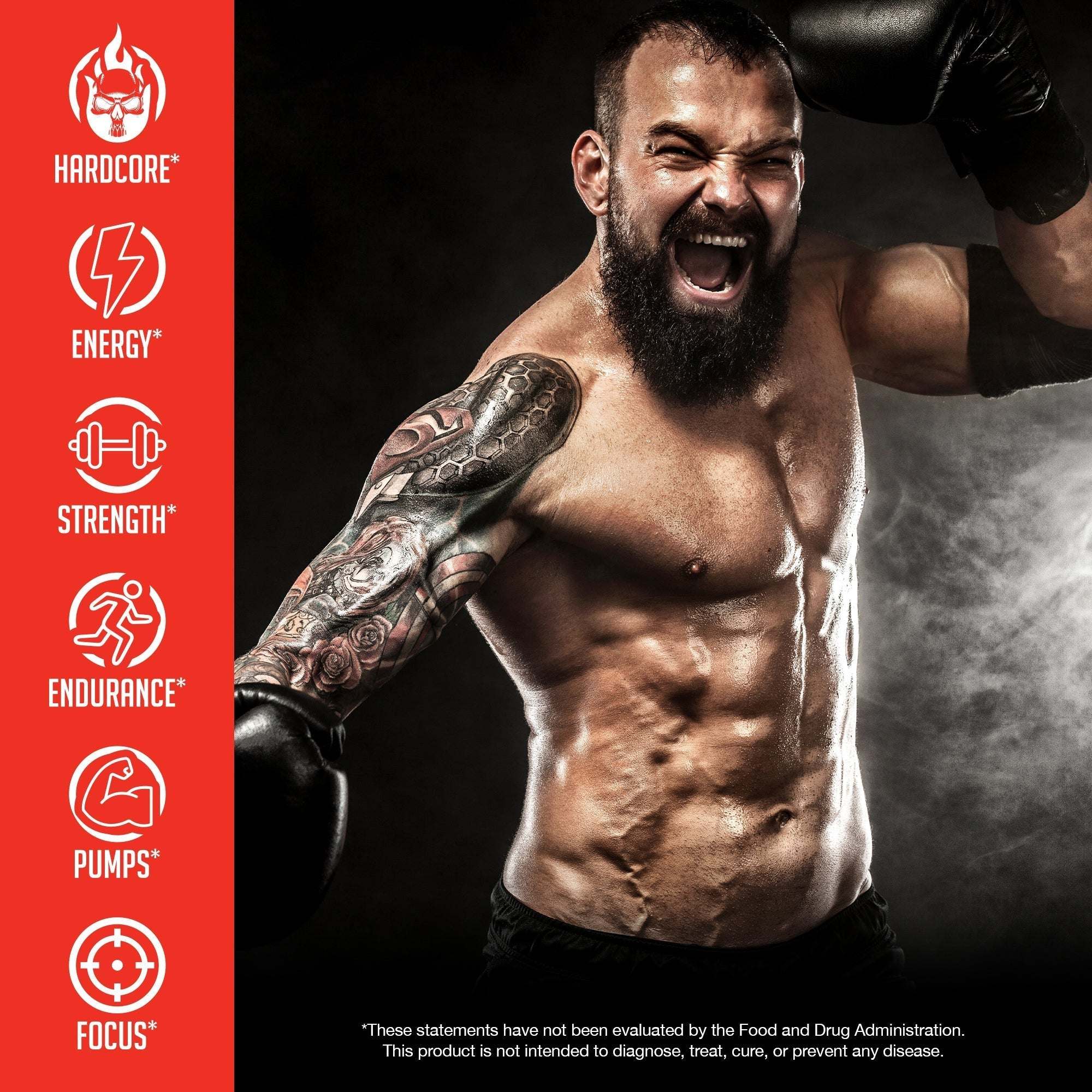 The Shadow pre-workout supplement with high caffeine and beta alanine