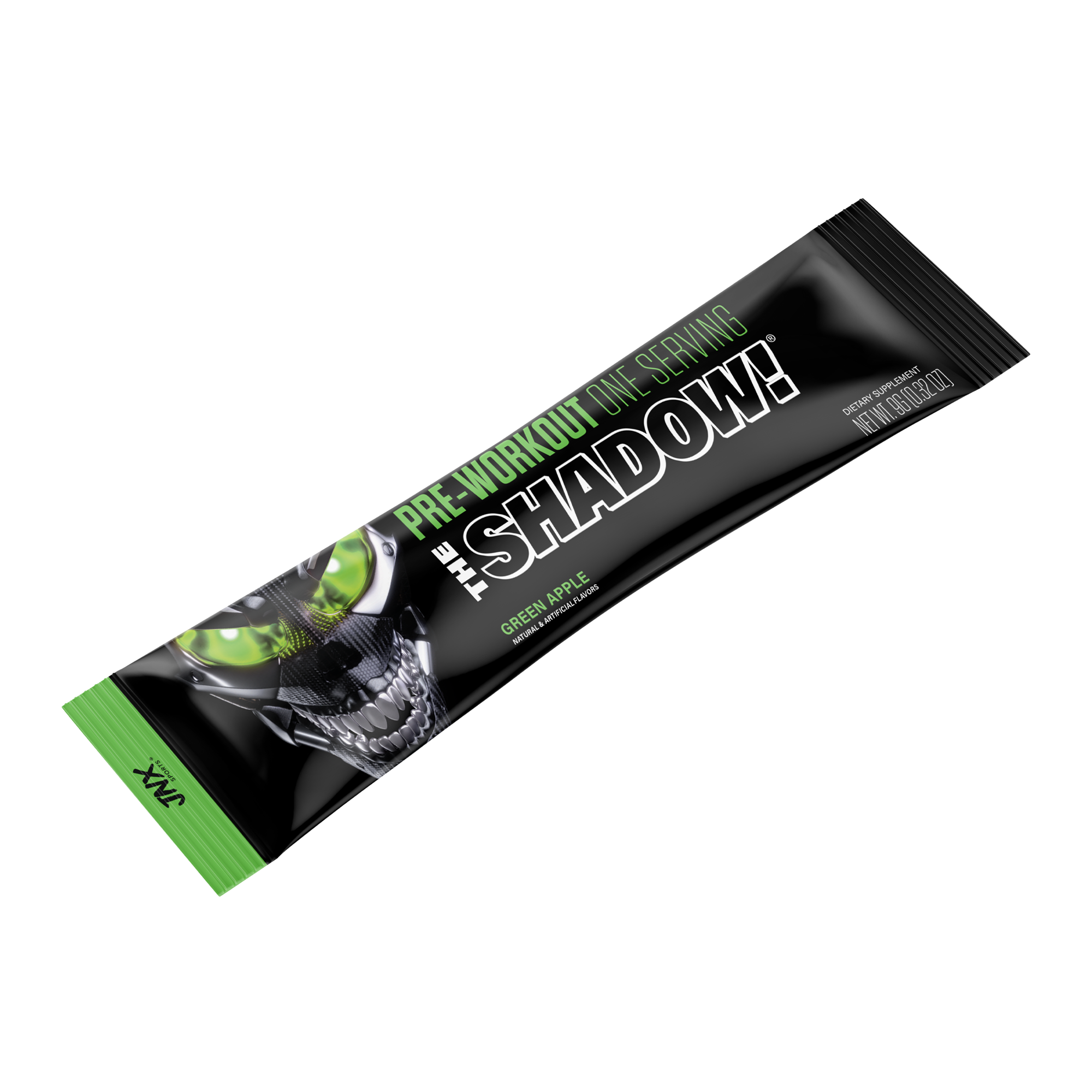 The Shadow! Pre-Workout single serve stick with energy and focus ingredients