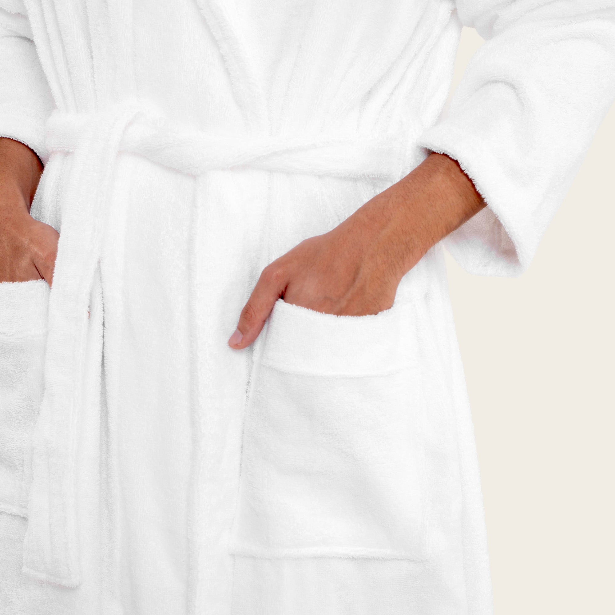 Ultraplush Australian cotton unisex bathrobe with hood and pockets