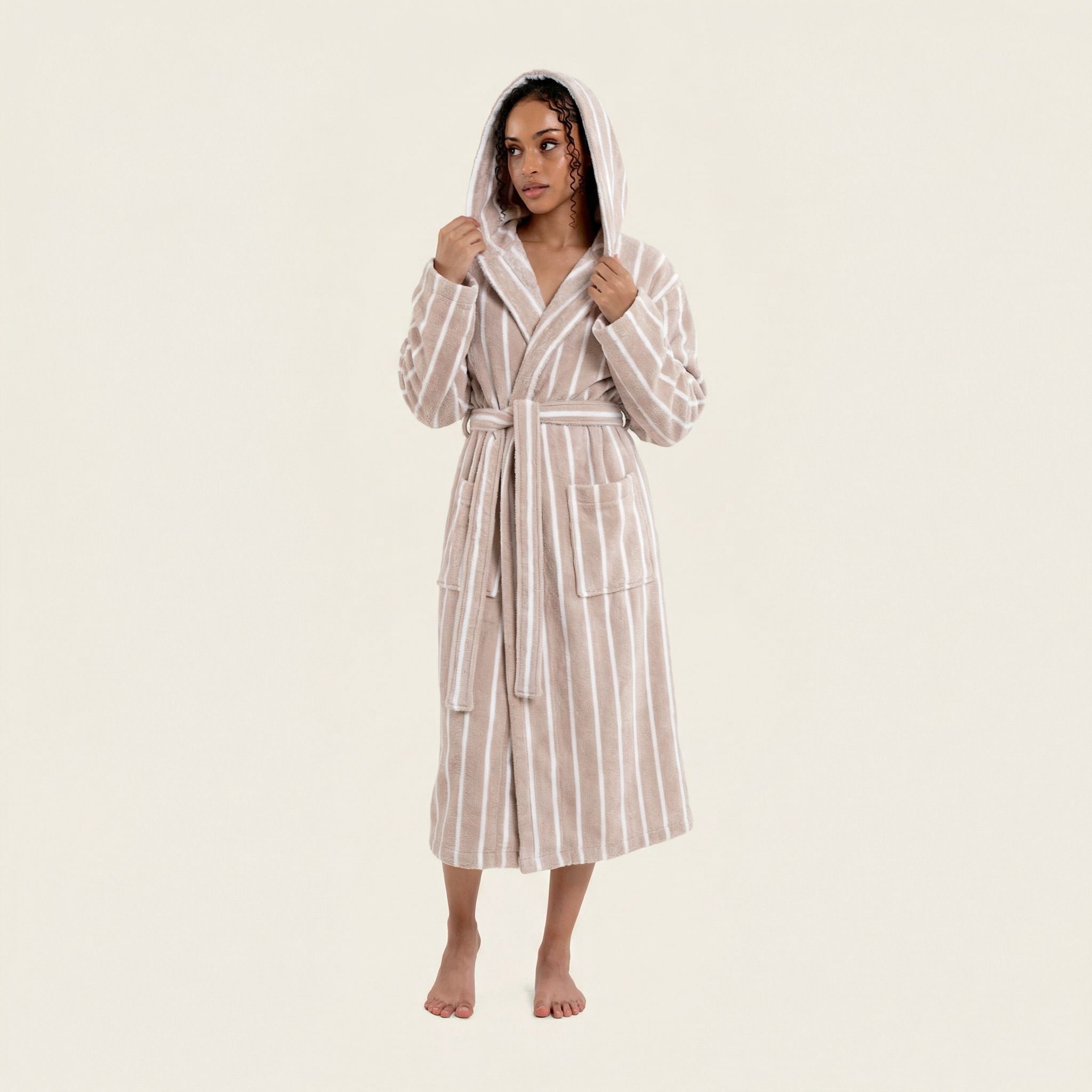 Ultraplush Australian cotton unisex bathrobe with hood and pockets