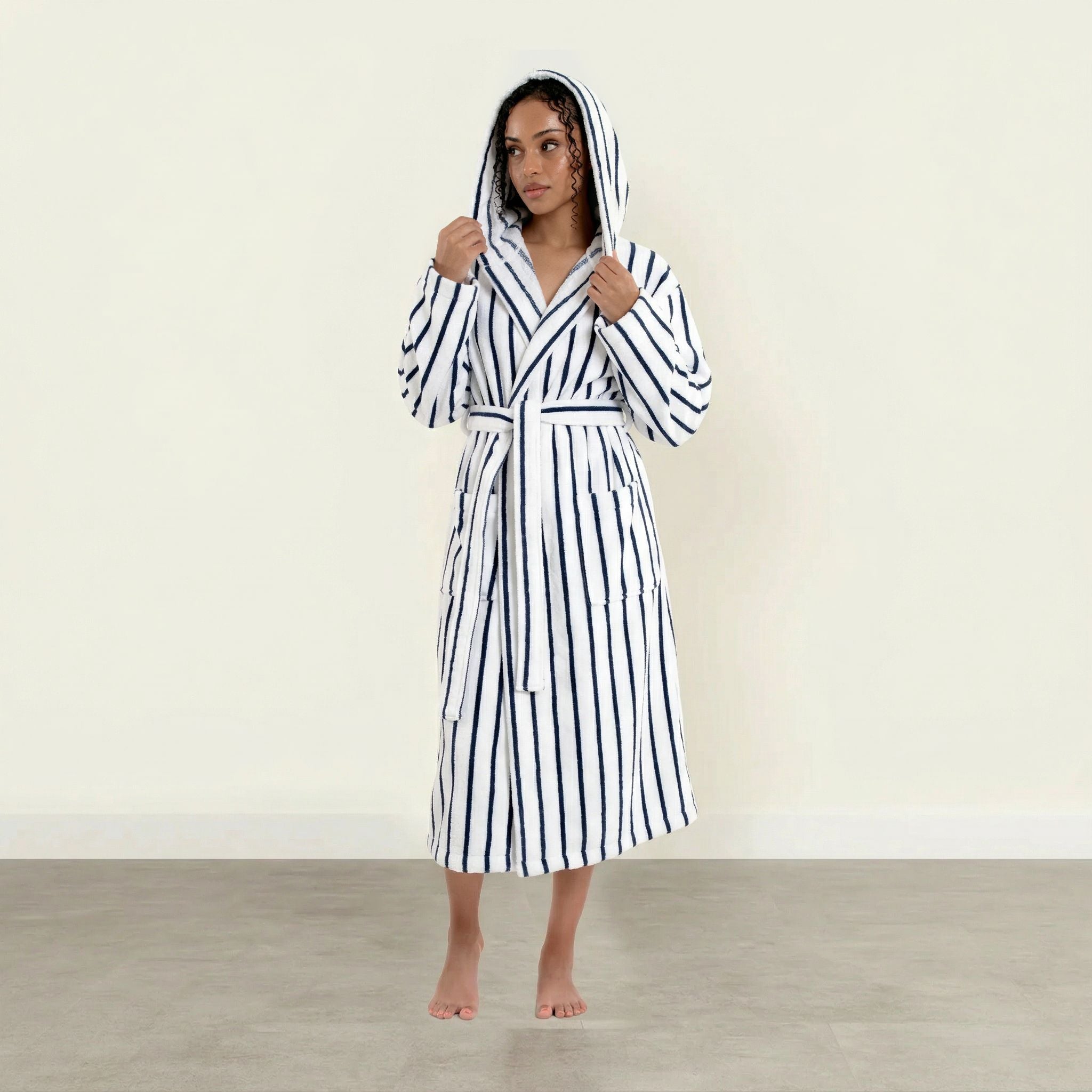 Ultraplush Australian cotton unisex bathrobe with cozy hood and large pockets