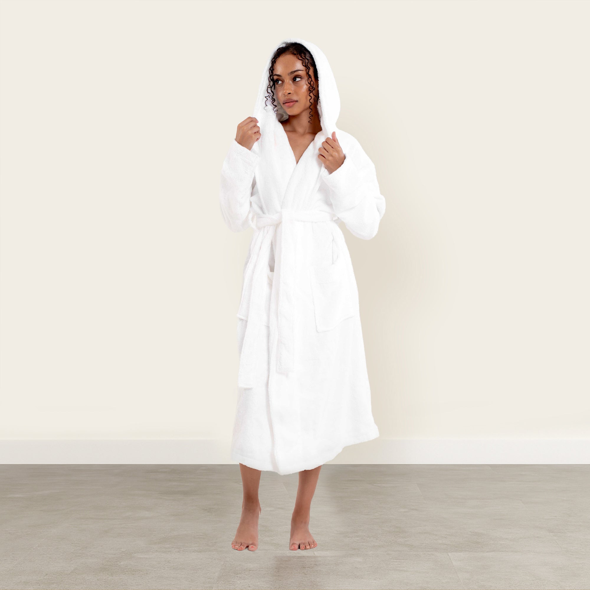 Ultraplush Australian cotton unisex bathrobe with hood and pockets