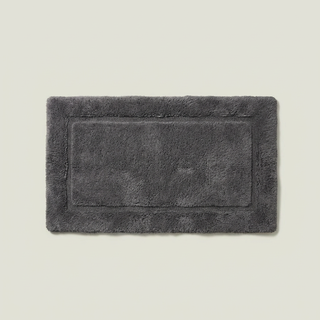 Ultraplush skid-resistant cotton bath mat with dense plush pile