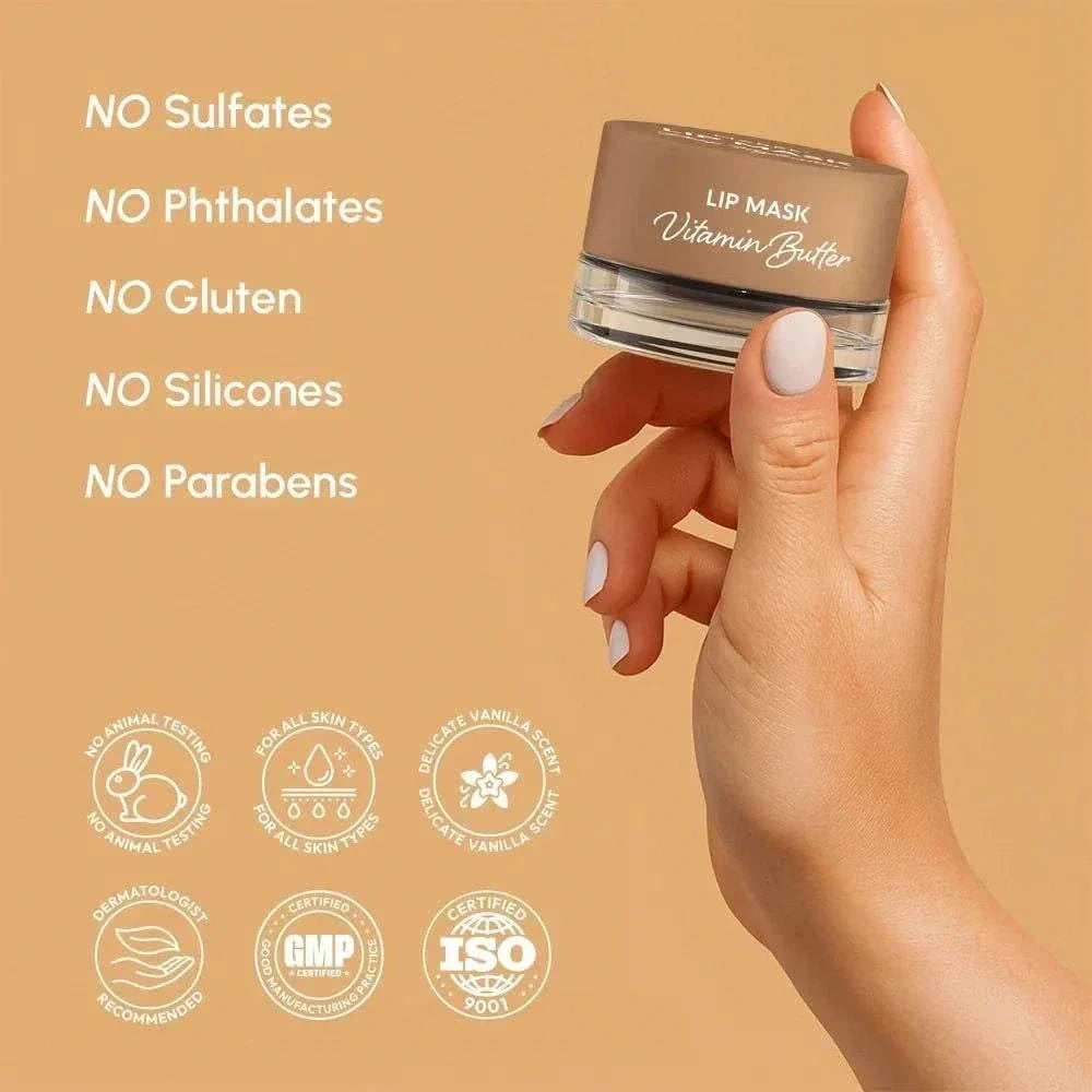 Vanilla plumping lip balm with silicone brush and moisturizing ingredients