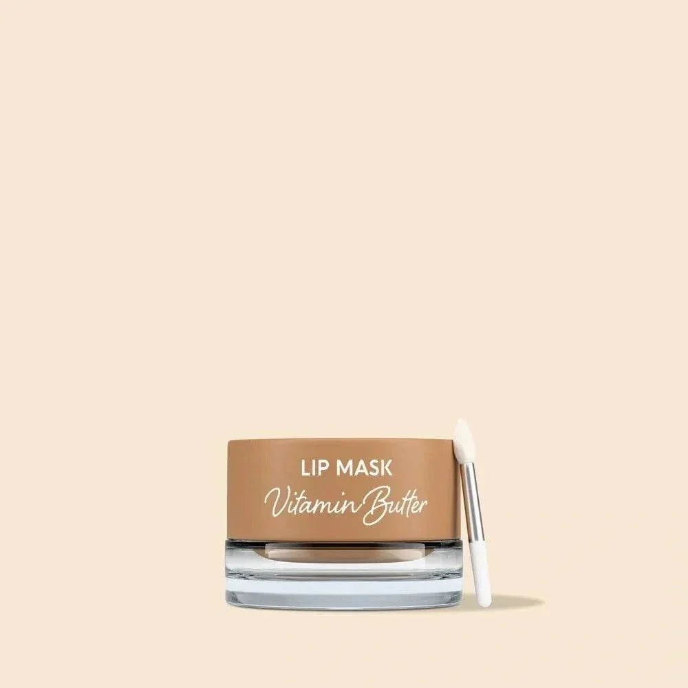 Vanilla plumping lip balm with silicone brush and moisturizing ingredients