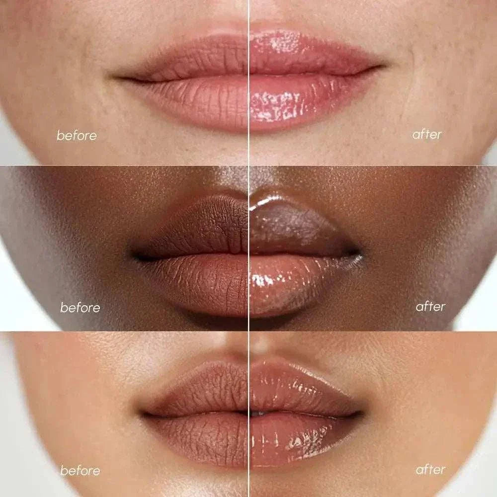 Vanilla plumping lip balm with silicone brush and moisturizing formula