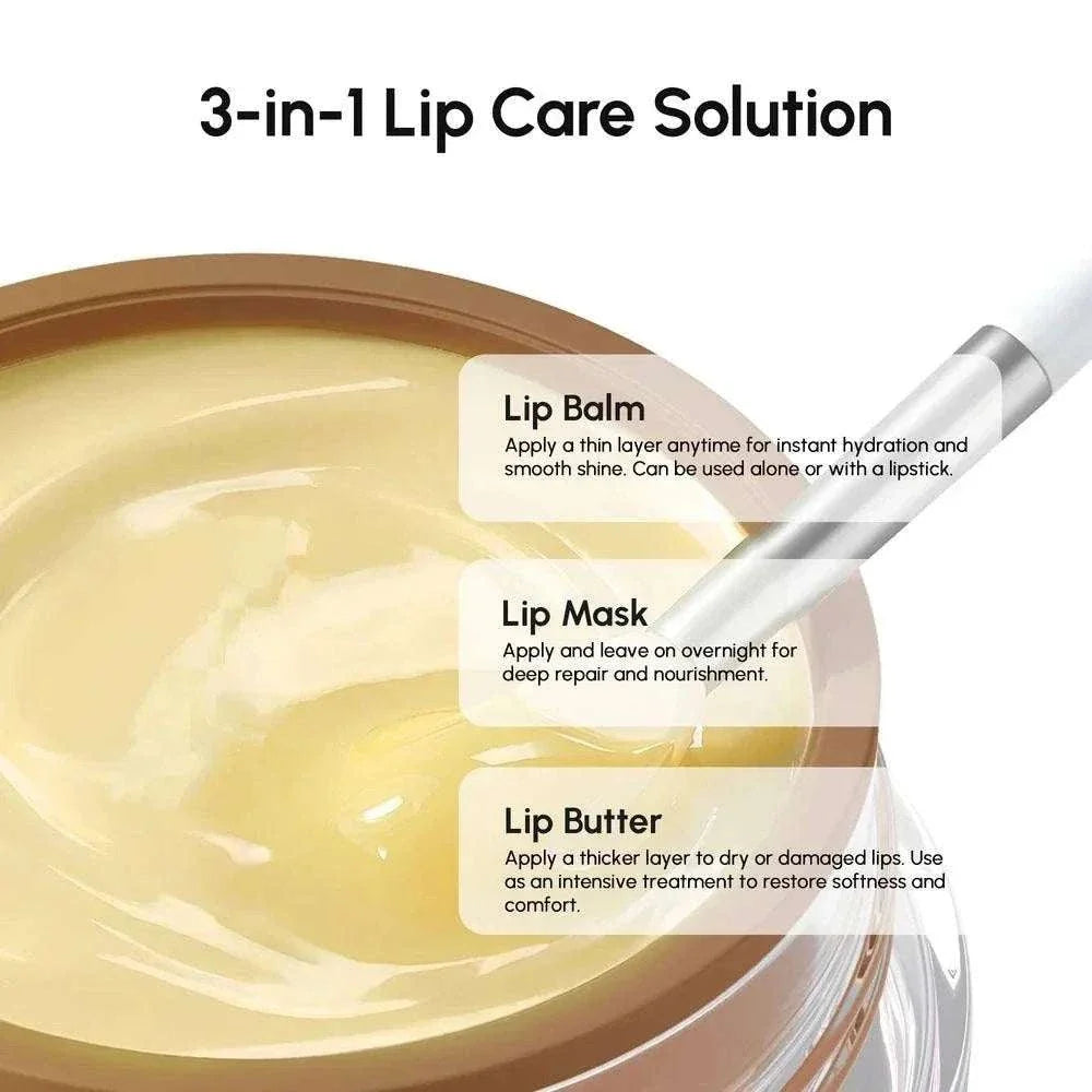 Vanilla plumping lip balm with moisturizing formula and silicone brush