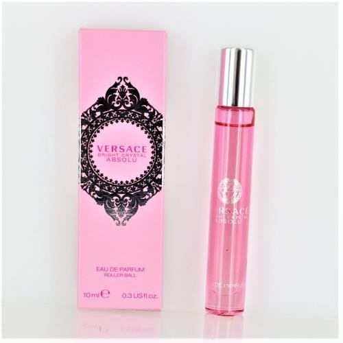 Versace Bright Crystal Absolu by Versace pink eau de parfum spray with silver cap and matching ornate pink box