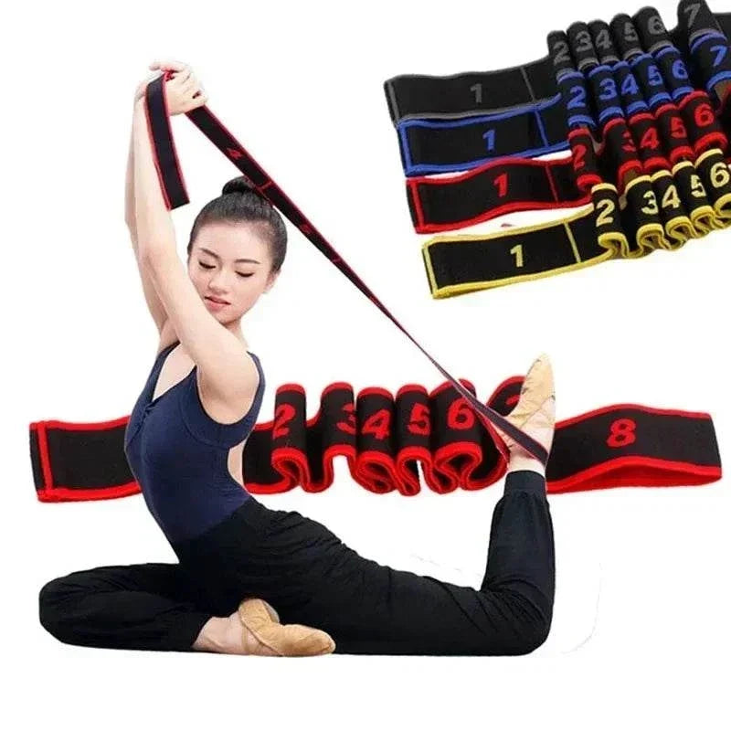 Multi loop yoga stretch resistance band for flexibility training