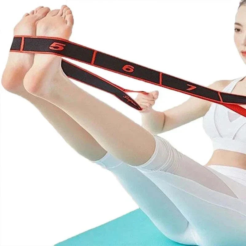Multi loop yoga stretch resistance band for flexibility training