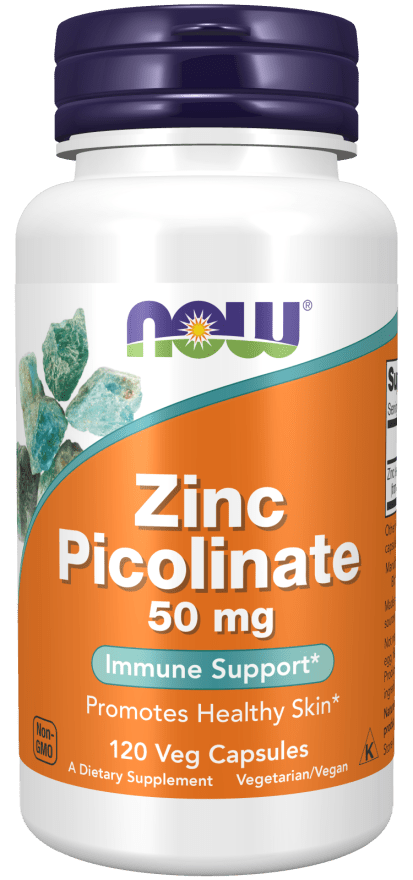 Zinc Picolinate 50mg supplement bottle with immune support